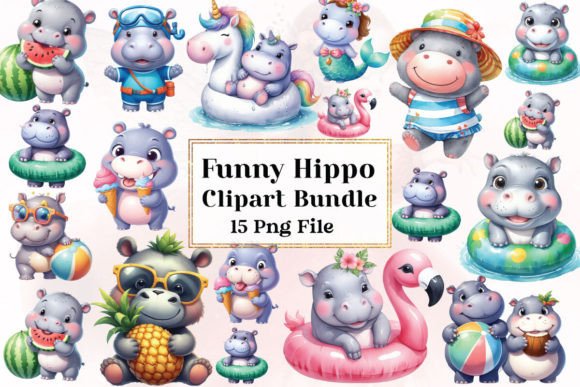 Download Funny Hippo in Pool Party - Fun Collection