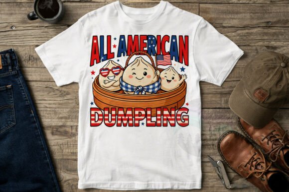 Download American Dumpling Fun T-Shirt PNG - Premium Resources