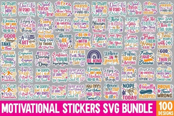 Download Funny Motivational Stickers SVG Bundle - Fun Collection