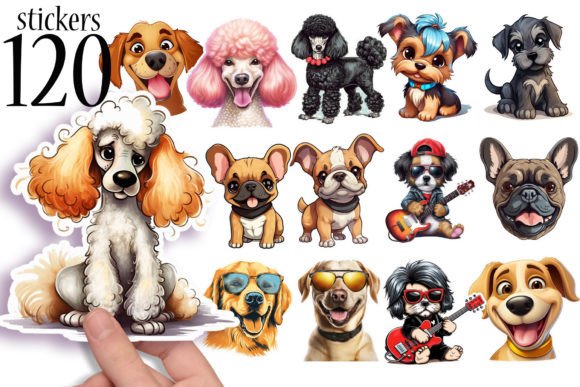 Download Funny Dog Face Printable Stickers PNG - Fun Collection