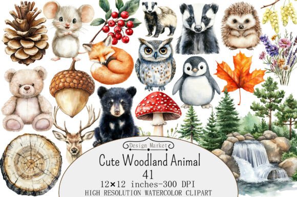 Download Cute Woodland Animal Clipart - Woodland animal clipart Collection
