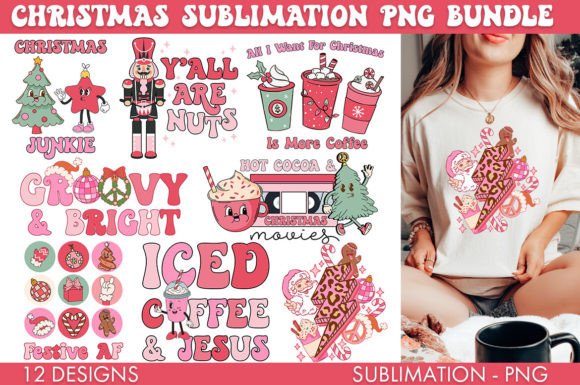 Download Pink Christmas Bundle PNG Sublimation - Christmas bundle png Collection